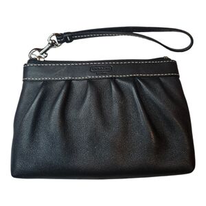 Coach Black Leather Wristlet
